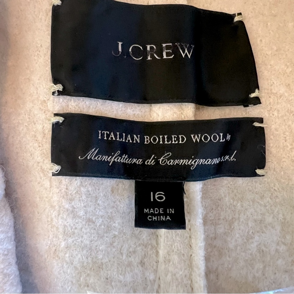 J. Crew | Daphne Topcoat Italian Boiled Wool Dusty Ivory | 16 - Picture 9 of 11